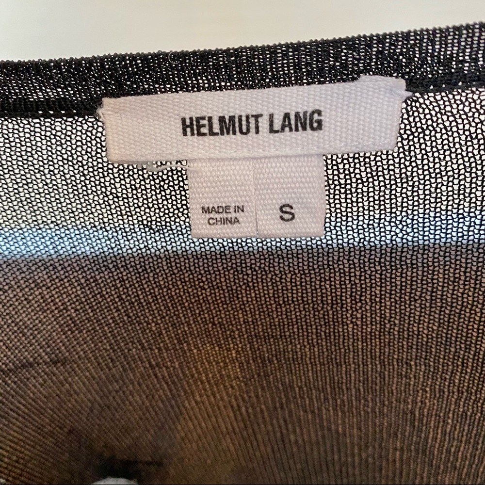 Helmut Lang Color Block Mesh Scoop Neck Sweater - image 6